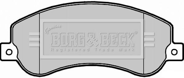 BORG & BECK stabdžių trinkelių rinkinys, diskinis stabdys BBP2281